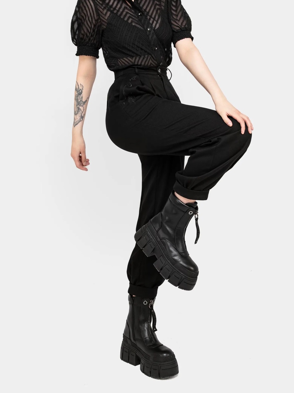 Disturbia Dianne Embroidered Balloon Trousers